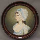 After JOHN HOPPMEN, Portrait of Mrs Williams, oil on board, painted by D W STANDON, dated 1984,