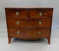 A 19th century mahogany chest of drawers. 104 cm wide.