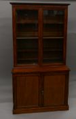 A 19th century mahogany bookcase cabinet.