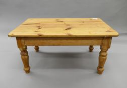 A modern pine coffee table. 91.5 cm long.