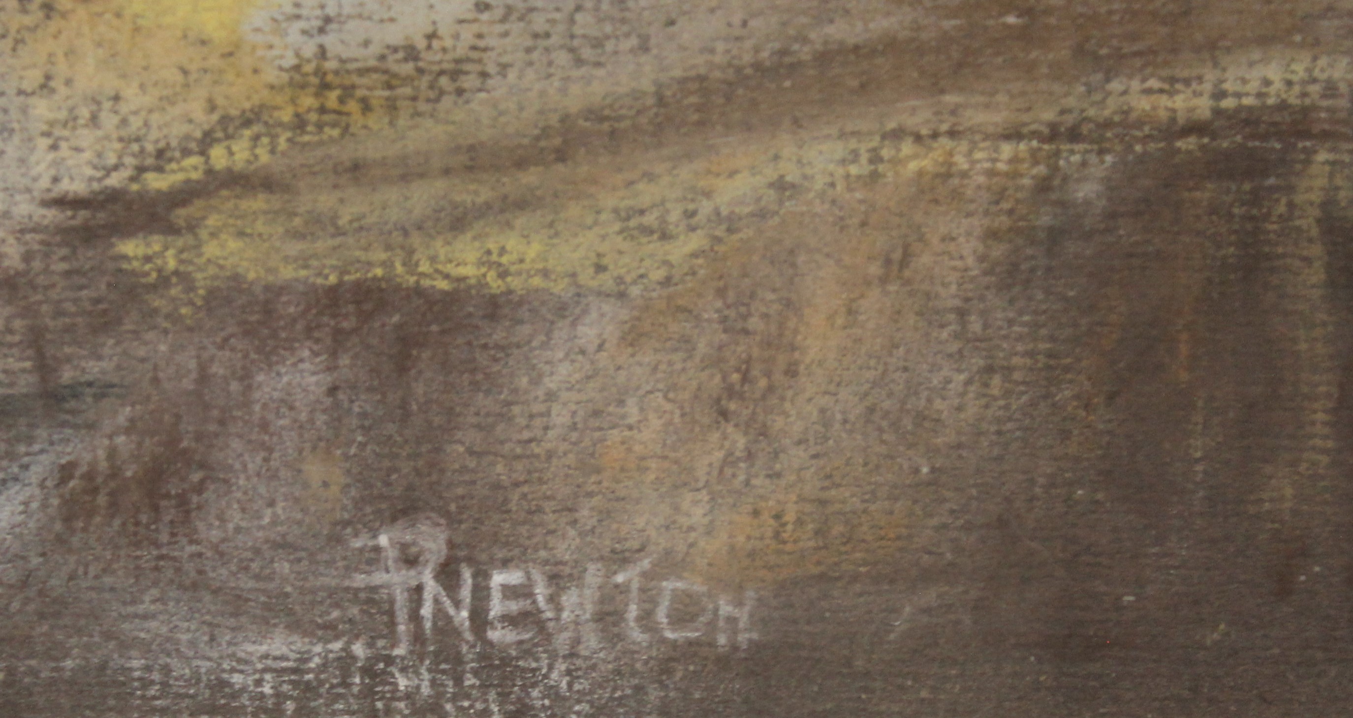 P NEWTON, Waiting for Dinner, pastel, signed, framed and glazed. 43 x 29 cm. - Image 3 of 3