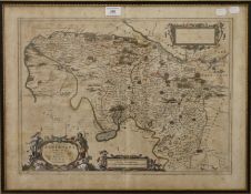 An antique Map of Renfrewshire, Scotland, framed and glazed. 63 x 49 cm overall.