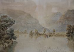 W STOPFORD (19th century school), Cattle in a Highland Landscape, watercolour, signed and dated '77,