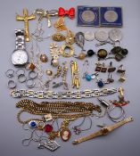 A bag of costume jewellery.