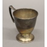 A small silver Christening mug. 9 cm high.