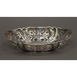 A silver pierced dish. 18.5 cm wide. 3.4 troy ounces.