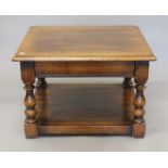 A Titchmarsh and Goodwin single drawer coffee table. 69.5 cm squared.