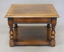 A Titchmarsh and Goodwin single drawer coffee table. 69.5 cm squared.