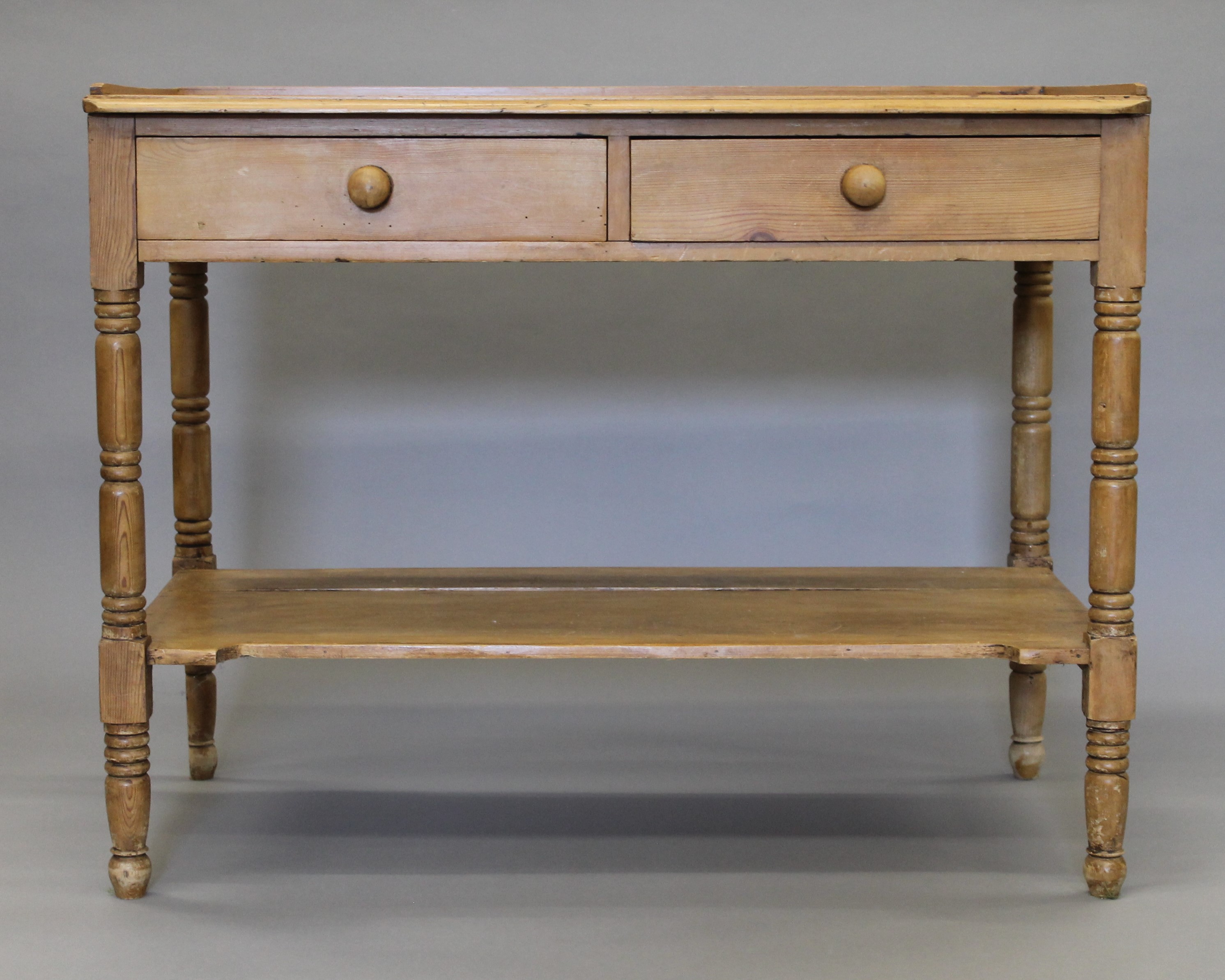 A Victorian pine washstand. 91 cm wide. - Image 2 of 7