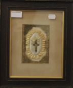 Three framed Victorian memorials. The largest 26 x 31 cm overall.