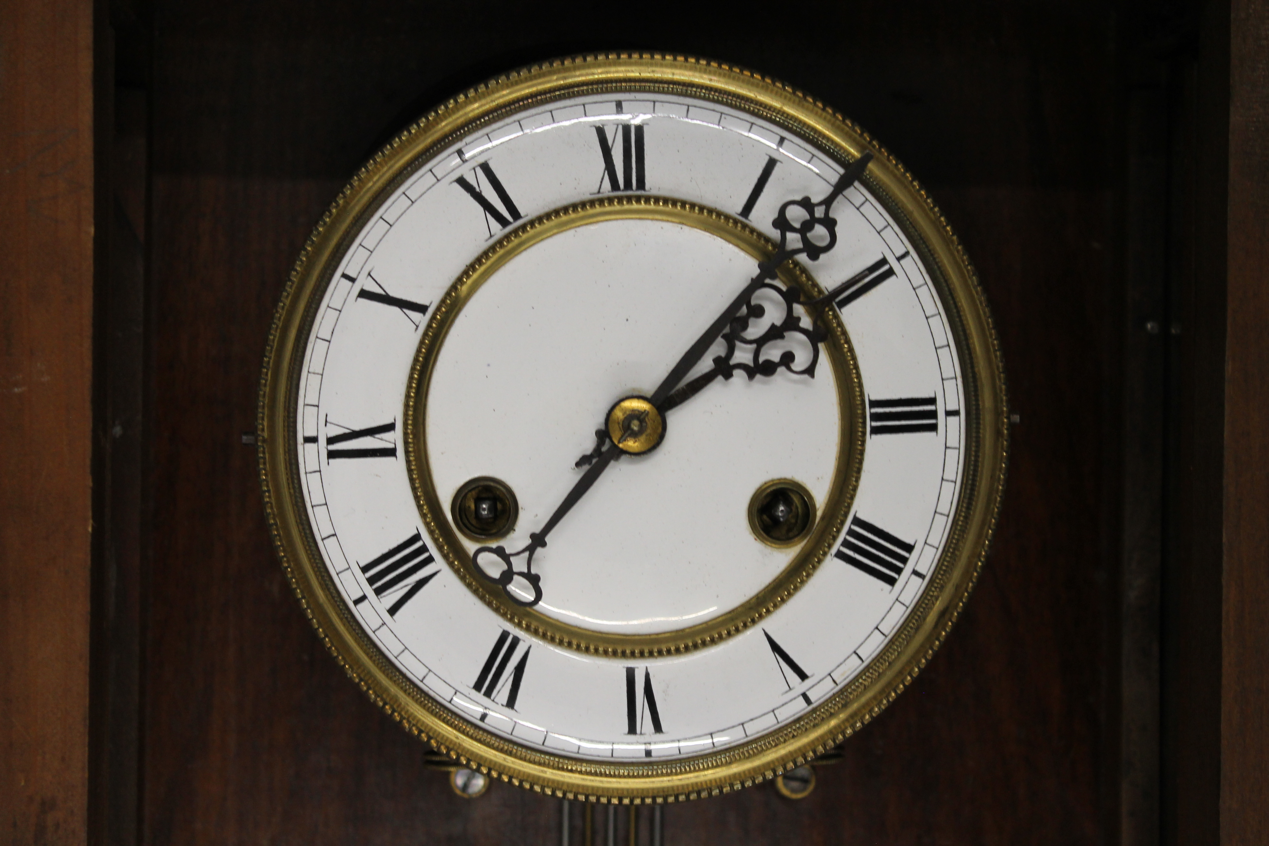 A 19th century Vienna wall clock. 74 cm high. - Image 5 of 6