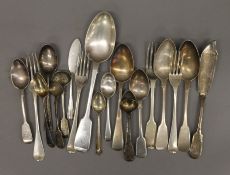 A quantity of silver flatware.