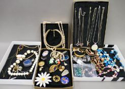 A quantity of various jewellery, including silver.