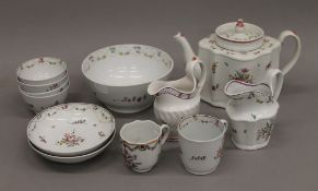 A quantity of 18th century English porcelain tea wares.