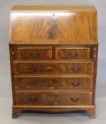 A modern mahogany bureau. 74 cm wide.