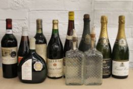 A quantity of various bottles of wine, ale, champagne, etc.