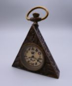 A Masonic type pocket watch. 6.5 cm high.