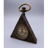 A Masonic type pocket watch. 6.5 cm high.