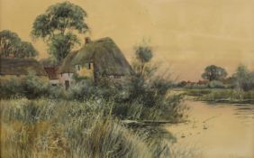 FREDERICK GORDON FRASER (1879-1931) British, Country Cottage Scenes, a pair, watercolours, signed,