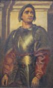 After LORD FREDERIC LEIGHTON, A Condottiere, oil on canvas, framed. 16 x 26.5 cm.