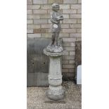 A garden statue on pedestal