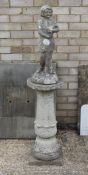 A garden statue on pedestal