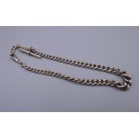 A silver Albert chain. 44.6 grammes.