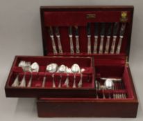 A canteen of silver plated cutlery.