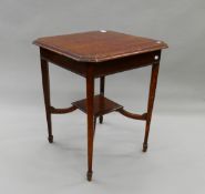 An early 20th century oak occasional table. 59 cm squared.