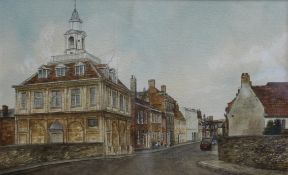 K ROBINSON, Kings Lynn, watercolour, signed and dated 85, framed and glazed. 29 x 18 cm.