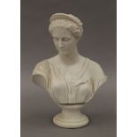 A small Victorian Parian bust. 23 cm high.