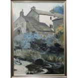 JOHN COOKE, Country Cottage, oil on board, framed. 58.5 x 84.5 cm.