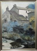 JOHN COOKE, Country Cottage, oil on board, framed. 58.5 x 84.5 cm.