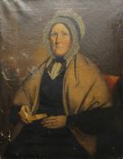 A Victorian Portrait of a Lady Reading, oil on canvas, framed. 70.5 x 91 cm.