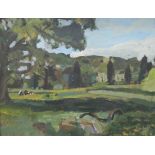 HERBERT KNIGHT (20th/21st century) British, Country House View, oil on board, signed and dated 76,