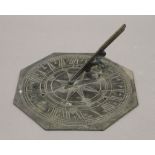 A sun dial plate. 21.5 cm diameter.