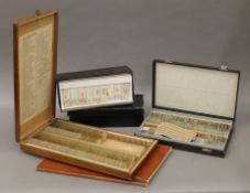 A collection of vintage medical slides, etc.