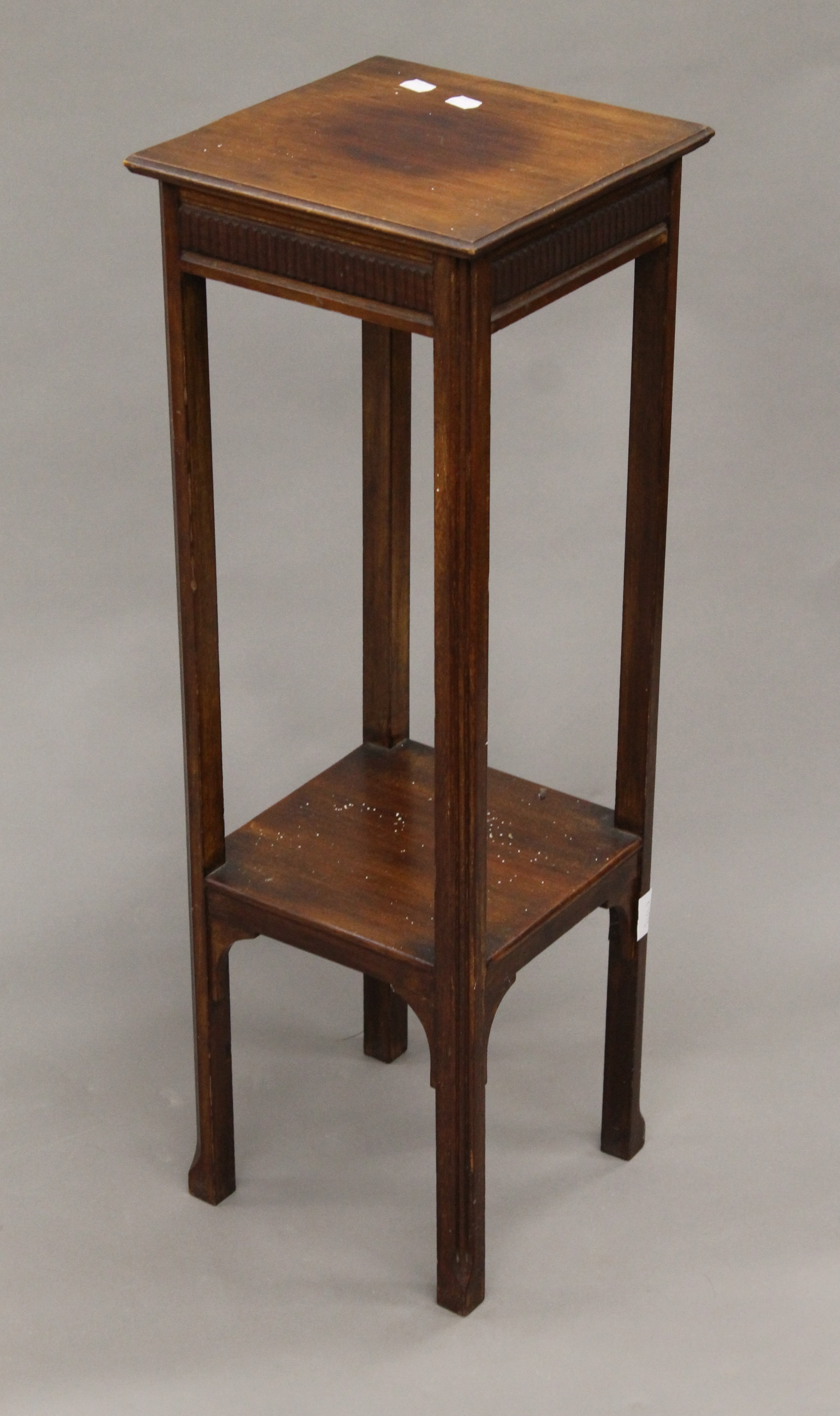 A Victorian inlaid chess table and a jardiniere stand. The latter 86.5 cm high. - Image 4 of 12