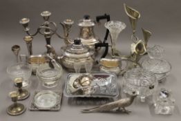 A quantity of silver plate, etc.