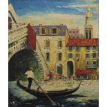 GRAHAM WILKINS, Rialto Bridge, Venice, oil, signed, framed. 49 x 59.5 cm.