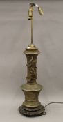 A Chinese table lamp. 87.5 cm high overall.