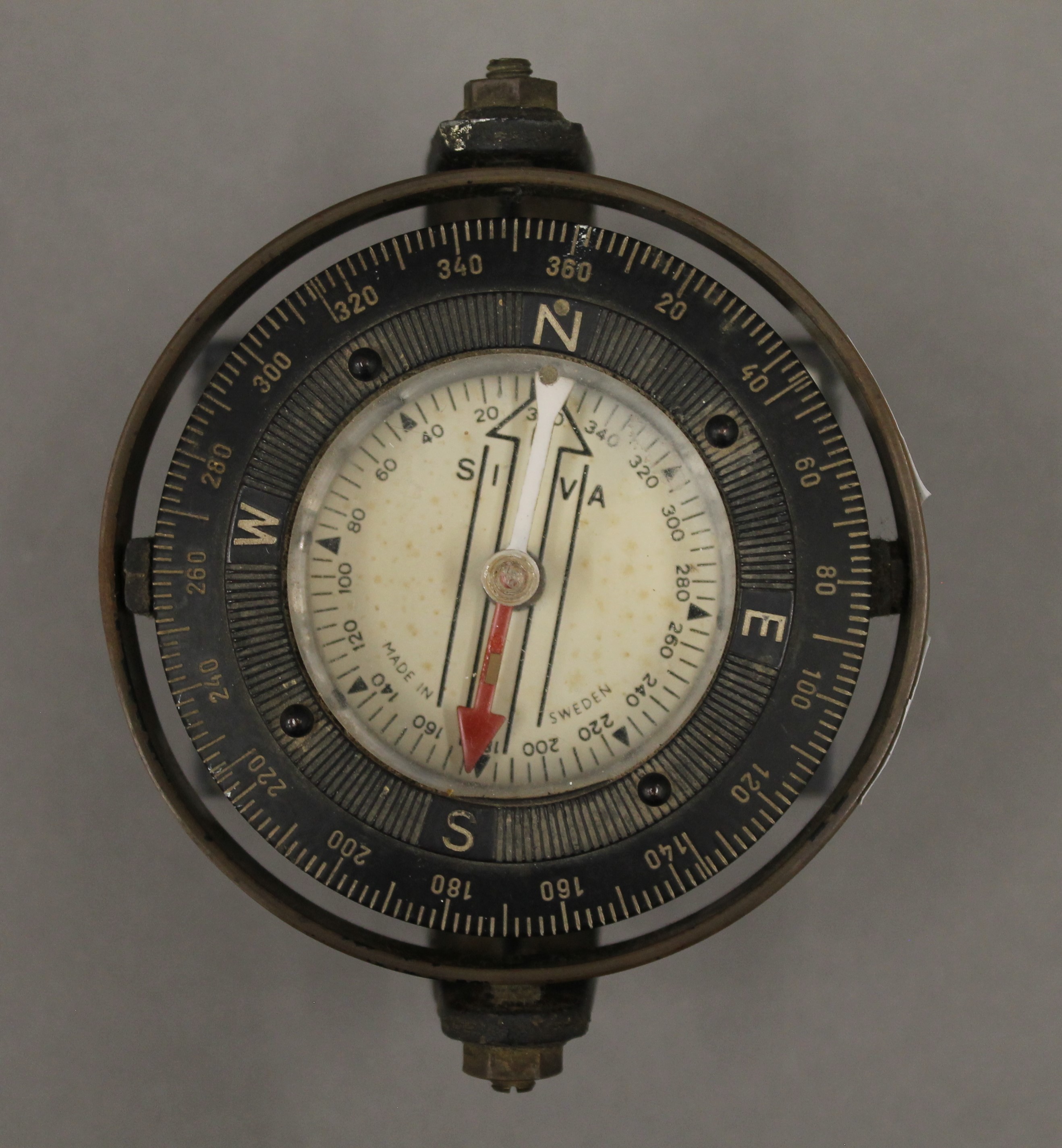 A Silva gimbal mounted Marine compass. 12 cm wide. - Image 2 of 4