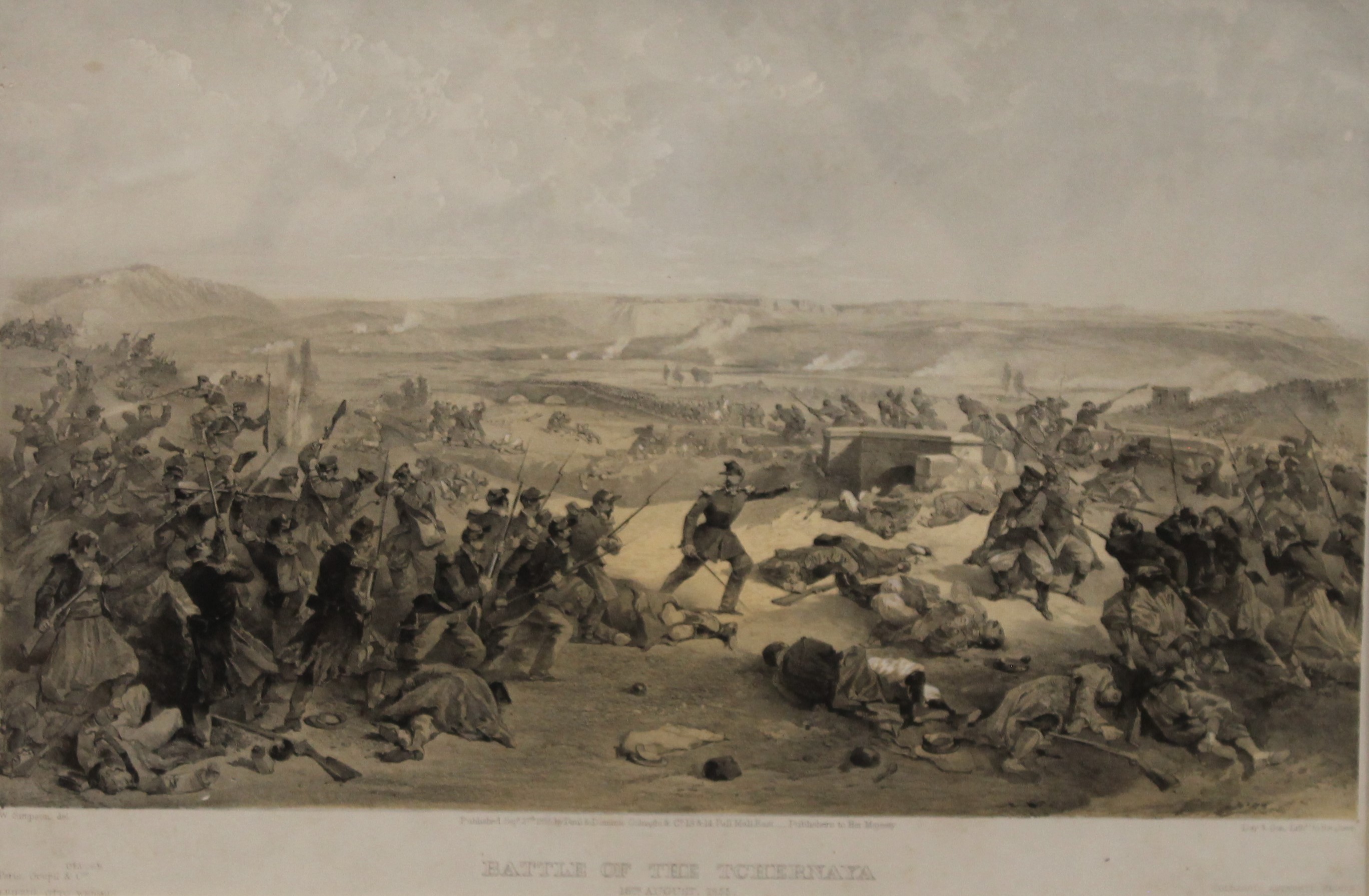 WILLIAM SIMPSON, two images from his Crimea War Series, prints, each framed and glazed.