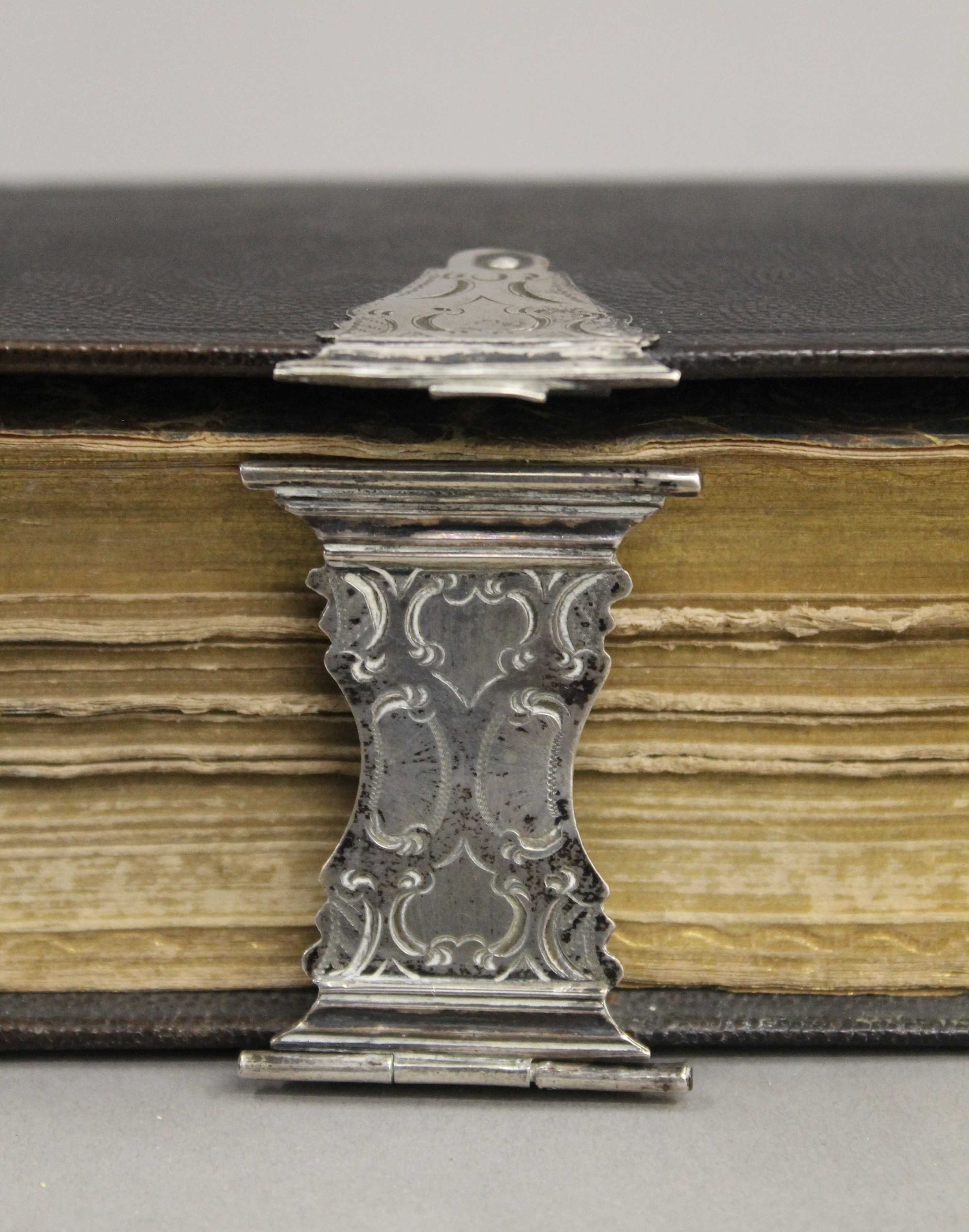 Two Dutch silver mounted bibles. - Image 3 of 5