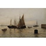 E FLETCHER, Off Ramsgate, oil on canvas, signed, framed. 59.5 x 39.5 cm.