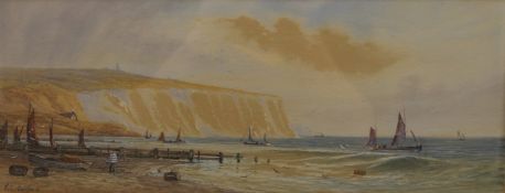 19TH CENTURY SCHOOL, British, Fishing Boats Putting to Sea, watercolour, signed J C JONAS,