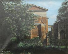 L AUBIN, London House Scene, oil on canvas, signed to reverse, framed. 75 x 60 cm.