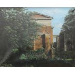 L AUBIN, London House Scene, oil on canvas, signed to reverse, framed. 75 x 60 cm.