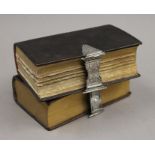 Two Dutch silver mounted bibles.