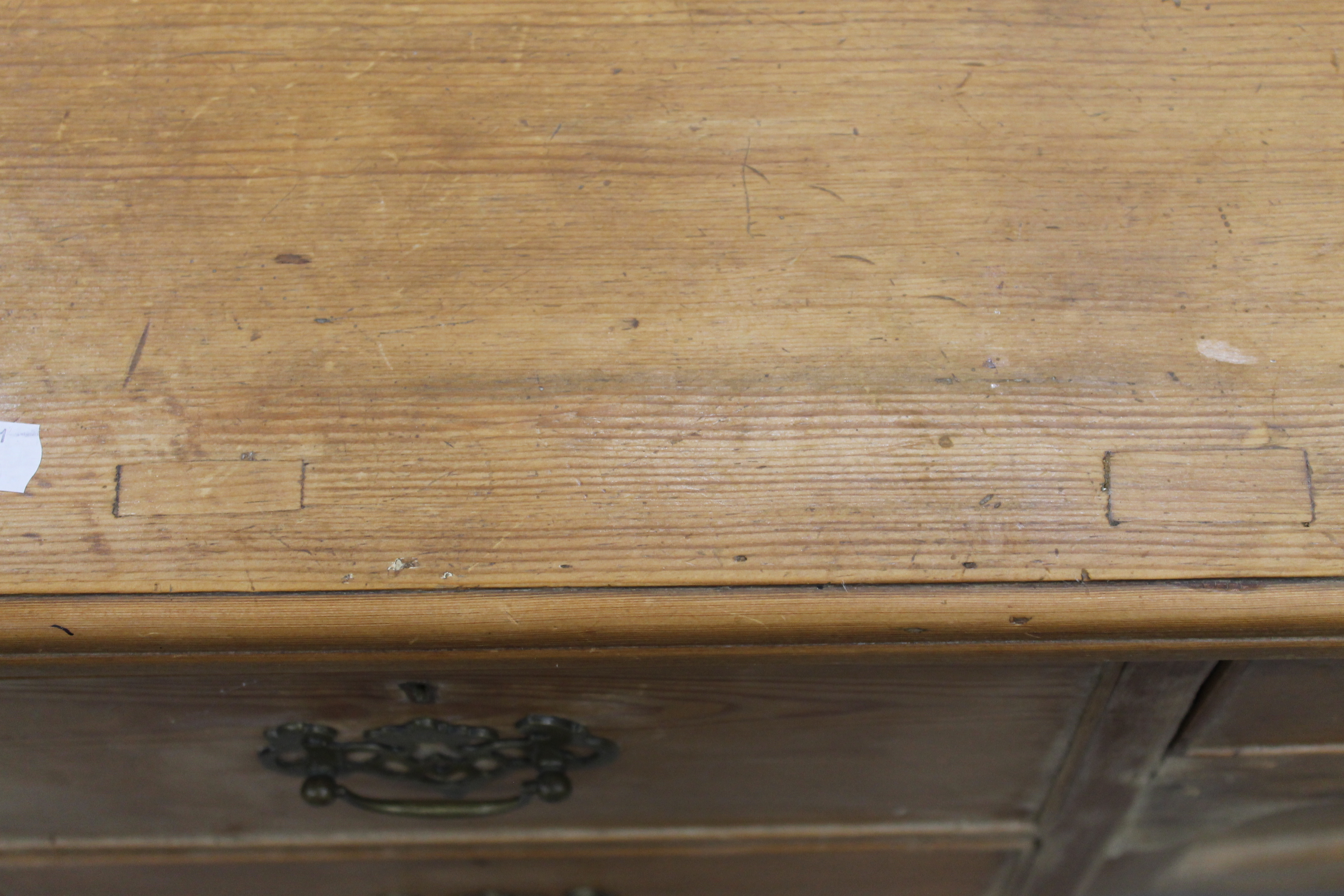 A 19th century pine desk. 116 cm wide. - Image 7 of 9